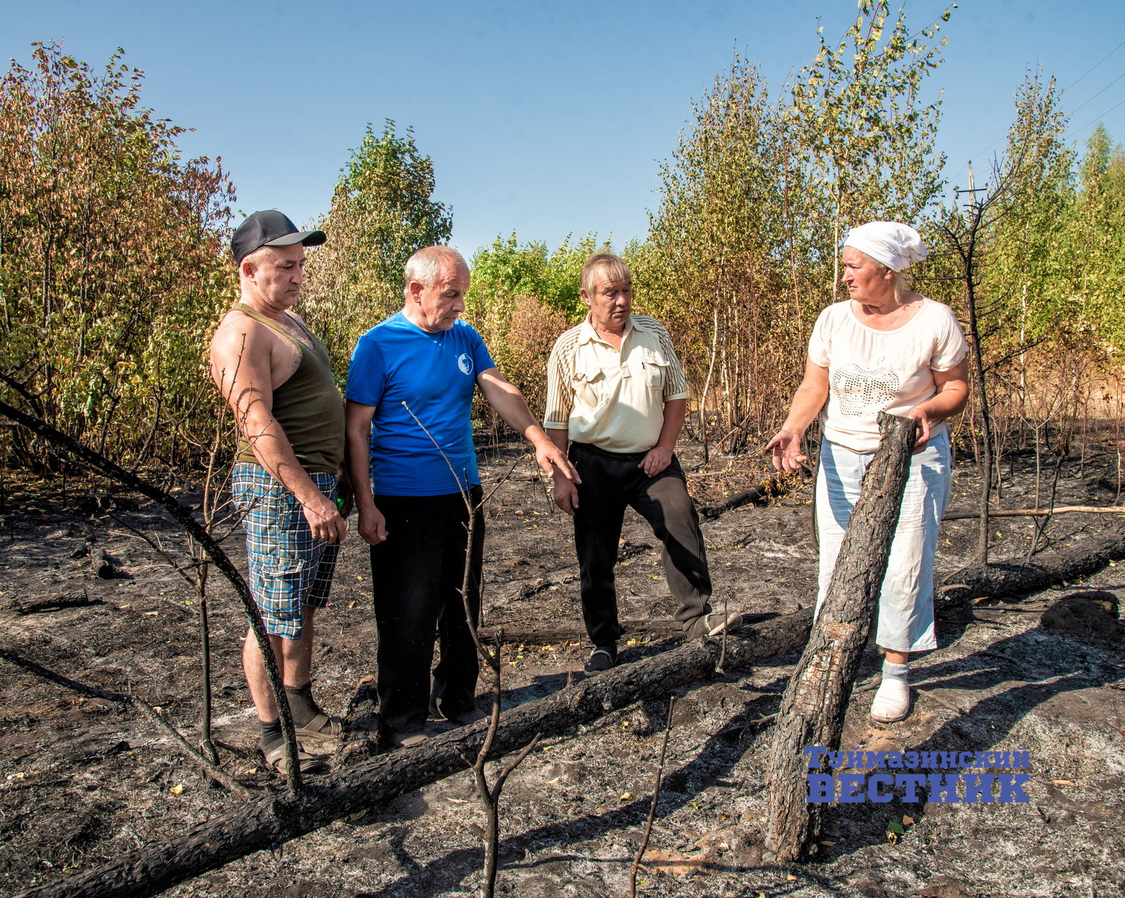 Лесные пожары в Туймазинском районе помогают тушить добровольцы