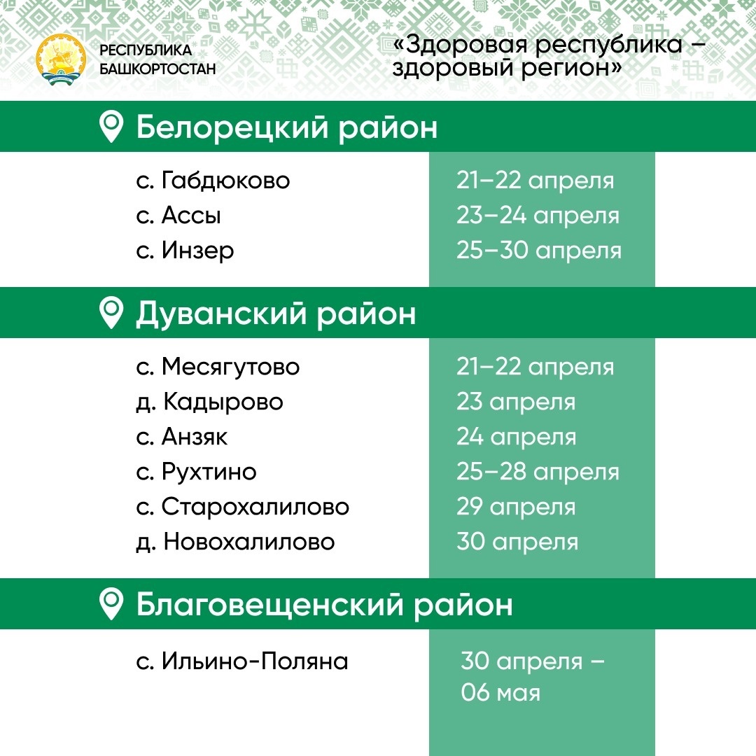 В Башкирии проходит акция «Здоровая республика – здоровый регион»