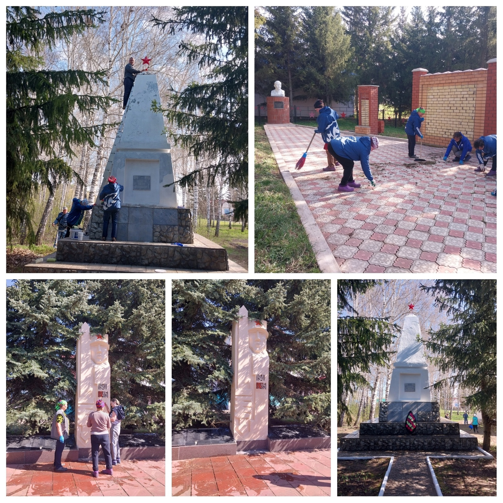 В Туймазинском районе ко Дню Победы наводят порядок у памятников