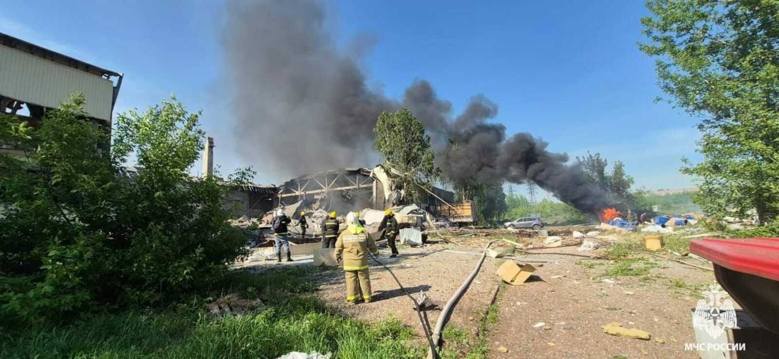 В Башкирии потушили сильный пожар