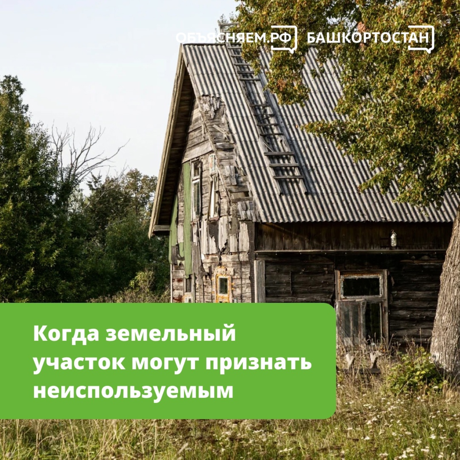 Жителям Башкирии объяснили, какой участок считается неиспользуемым