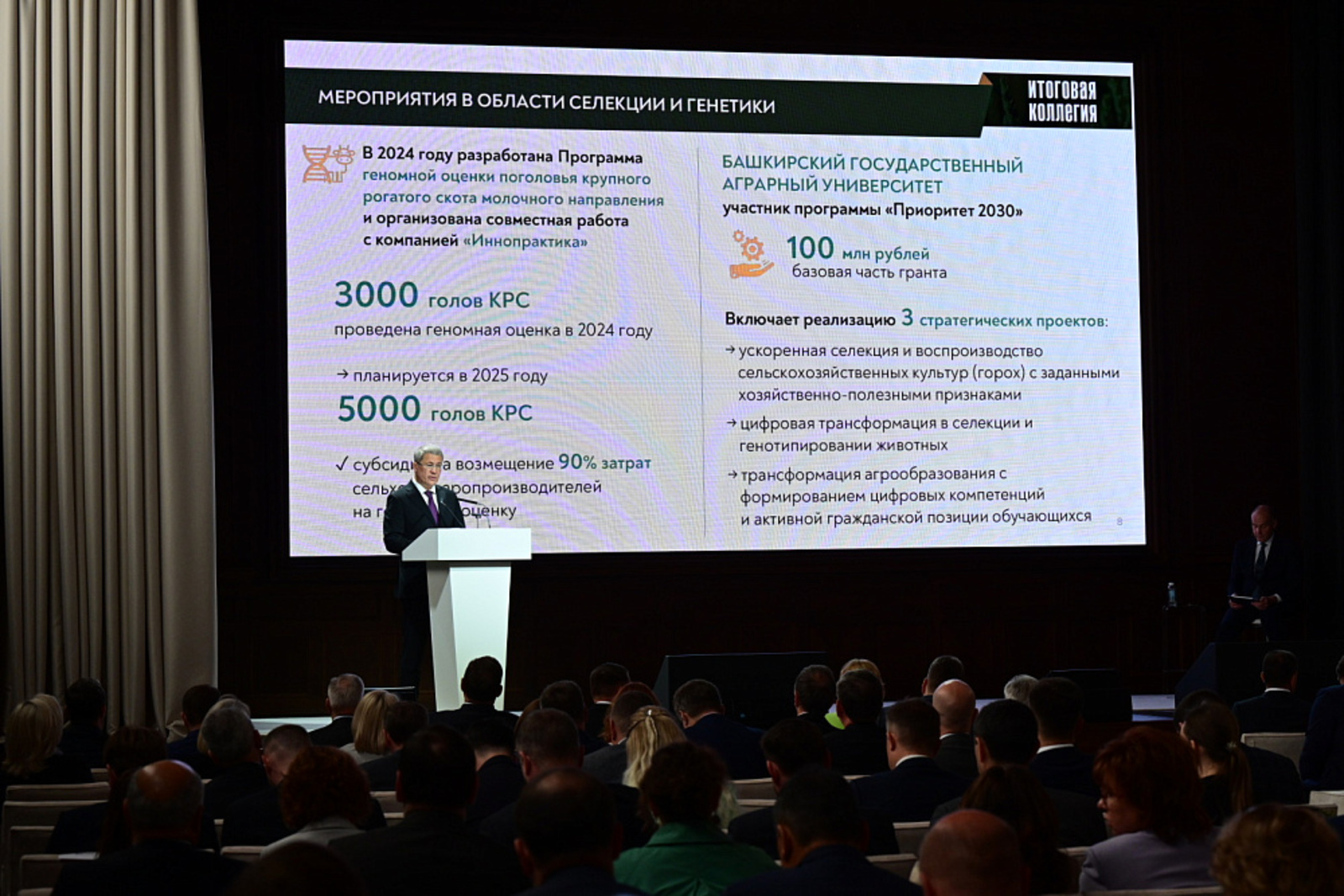 Радий Хабиров выступил на итоговом заседании коллегии Минсельхоза России