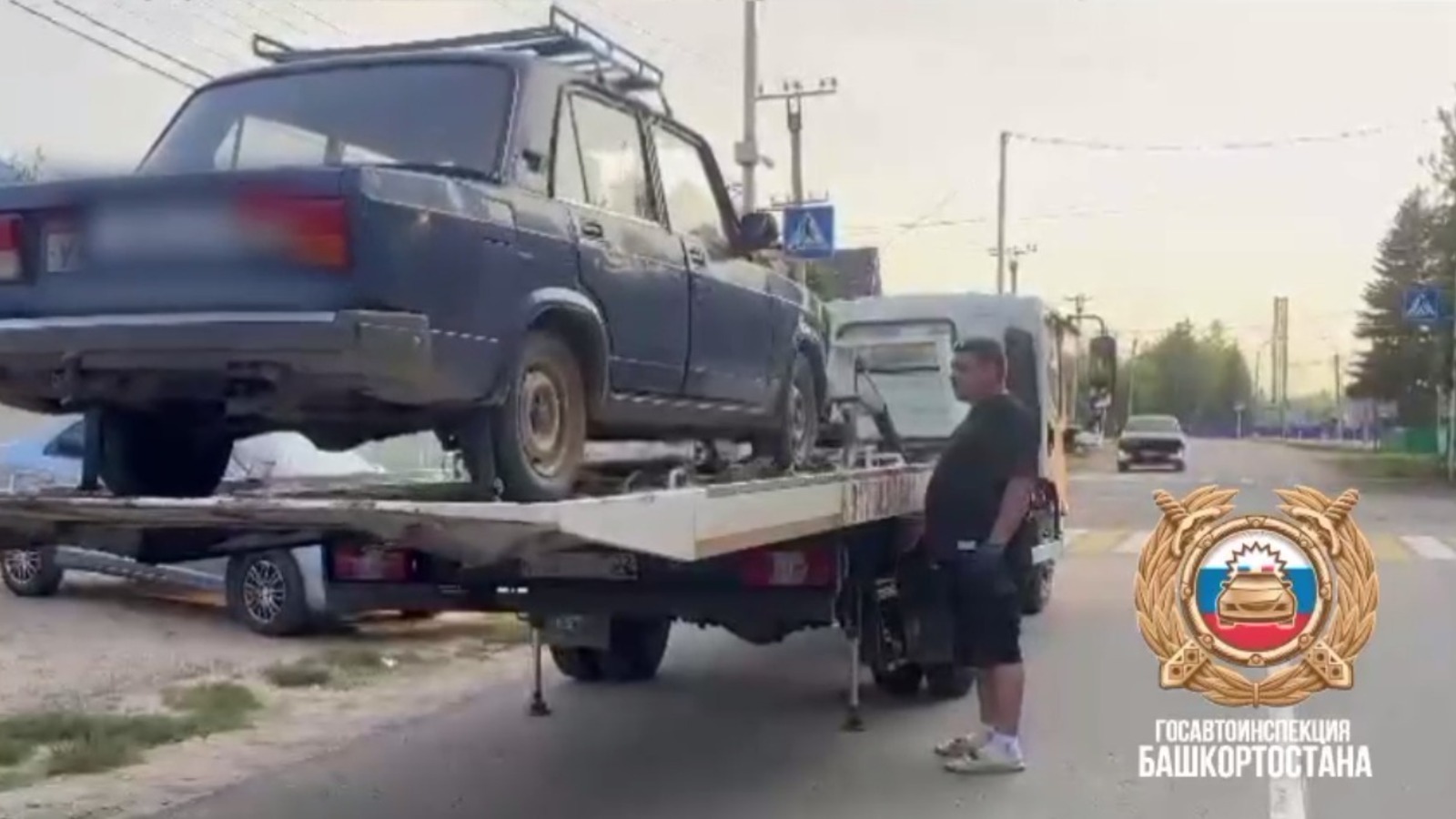 В Башкирии пьяный водитель вез в машине маленьких детей