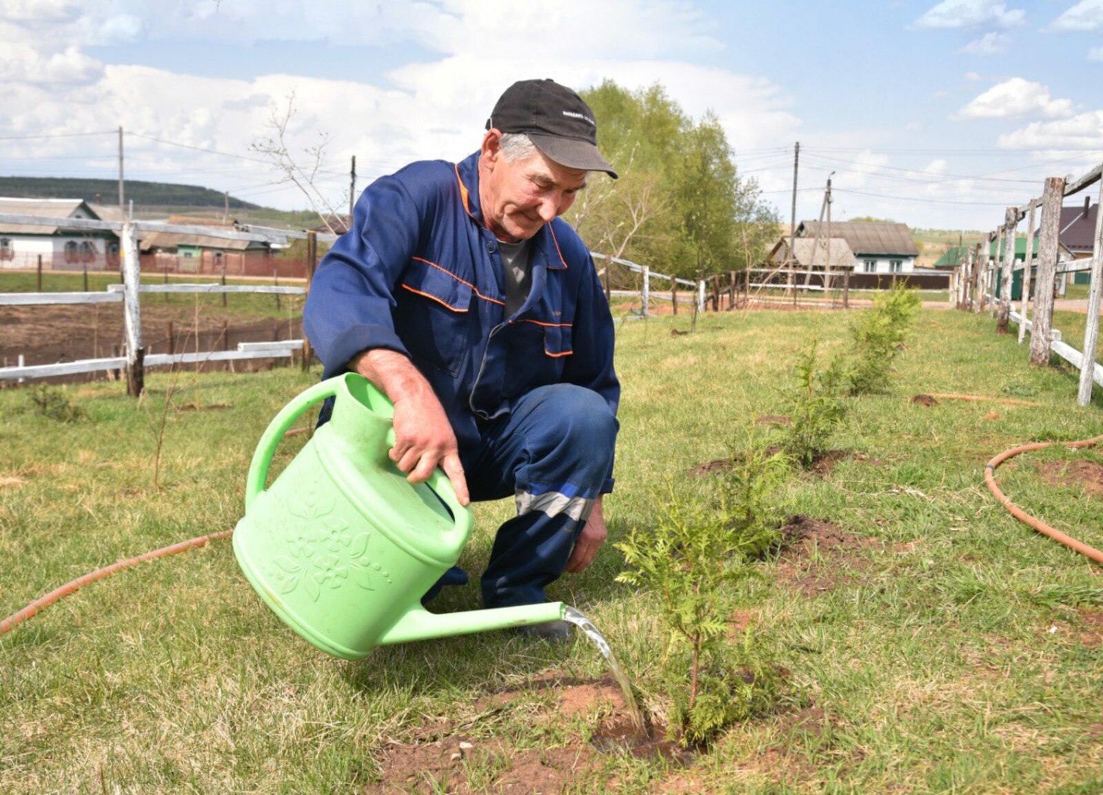 Жители Туймазов высаживают новые аллеи