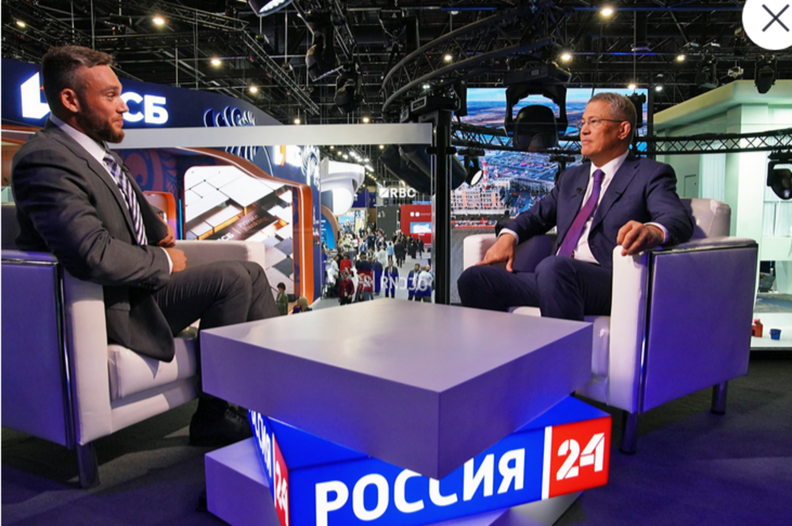 Радий Хабиров дал интервью телеканалу «Россия 24»