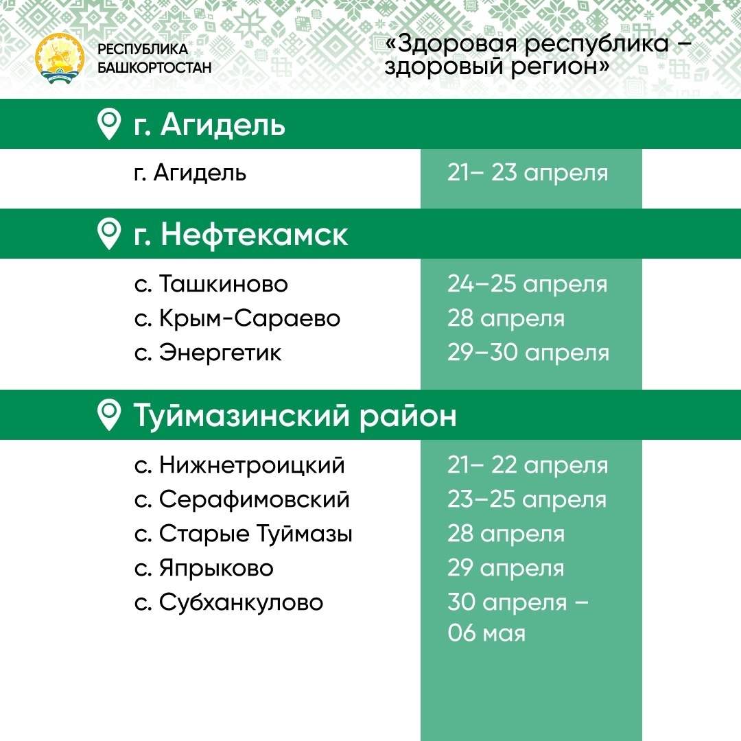 В Башкирии проходит акция «Здоровая республика – здоровый регион»